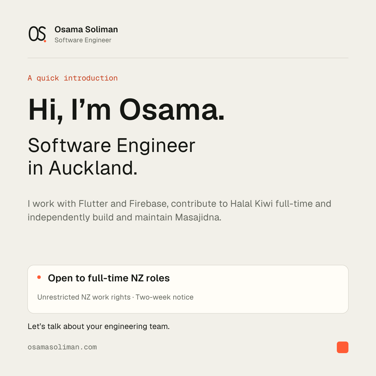 Hiring introduction, light theme